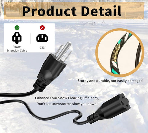 Snow Blower Electric Starter Cord 02483100 for Ariens Snowblower SS322 SS522 SS522C, MTD 629-0071, MTD 929-0071, MTD 929-0071B, Tecumseh: 32450B,R...