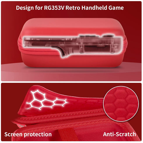 PAIYULE Travel Case Compatible with RG353V/ RG353VS Retro Handheld Game Console, Handheld Emulator Storage Holder Organizer, Android Game Console ...
