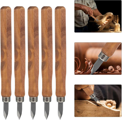 DOITOOL 5pcs Marking Knife Woodworking - Thin Blade Dual Double Bevel Marking Knife - Carving Knife Woodworking Scribe Tool for Woodworking, Wood ...