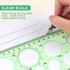 Tamaki Circle Template Measuring Geometry Ruler Geometric Drawings Stencils Rulers Scale Drafting Digital Drawing Set for Office and School Buildi...