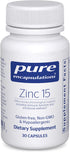 Pure Encapsulations Zinc 15 mg - Zinc Picolinate Supplement for Immune System Support, Growth & Development - for Wound Healing - with Premium Zin...