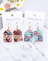Puocaon Abstract Clay Transfer Paper - 4 Design 20 Pcs Polymer Clay Transfer Paper Sheets, Retro Checkerboard Image Transfer Sheets for Polymer Cl...
