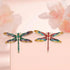2Pcs Retro Crystal Dragonfly Brooches Elegant Enamel Rhinestone Animal Statement Brooch Pins Fashion Jewelry Accessories for Women Girl Gift Gold...