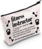 TSOTMO Fitness Instructor Gift Fitness Workout Zipper Makeup Toiletry Bags For Fitness Coach Bodybuilder Gift Fitness Lovers Gift Fitness Trainer ...