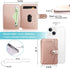 Phone Wallet Stick on,Credit Card Holder for Cell Phone,Leather Minimalist Wallet for Back of Most Smart Phone (Pink)...