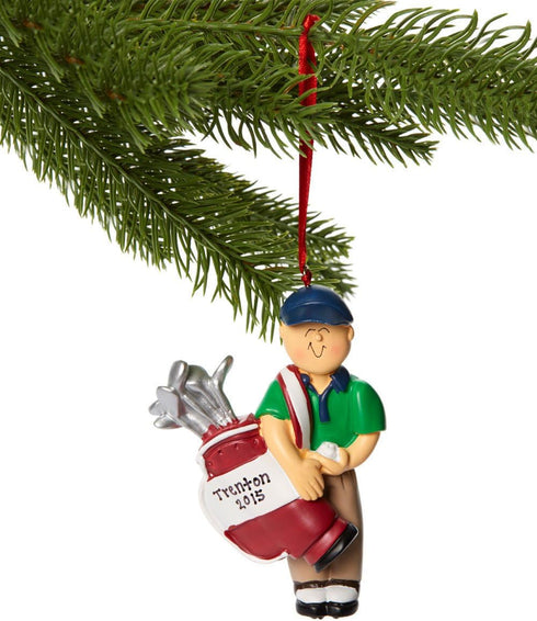 OC-105-M Golfer with Clubs Ornament...