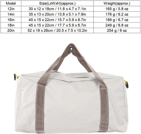 Tool Bag, Large Capacity Storage, Wear Resistant, Portable and Universal, Professionals Choice, Convenient Wide Mouth for Auto Repair, Woodworking...