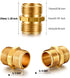 Garden Hose Fittings Connectors Adapter Solid Brass Repair male to male double male faucet leader coupler dual water hose connector(3/4" GHT Doubl...