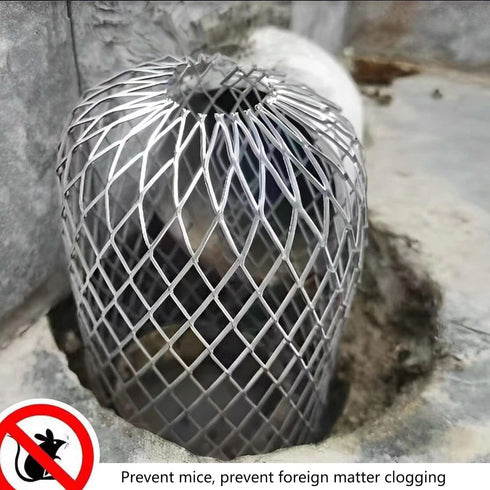 4 Pcs Gutter Downspout Guards 3.5 Inch Aluminum Leaf Filter Strainer Expandable Gutter Downspout Protector for Preventing Blockage Leaves Debris...
