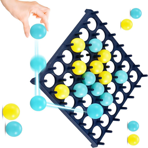 Bounce Ball Parent Child Interactive Party Table Games with 9 Cards with Different Patterns,16 Balls and 1 Game Grid,Kid,Teens and Adults Family P...