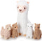 Llama Stuffed Animals with 4 Baby Llamas Cute Alpaca Plush Set Kawaii Llama Soft Pillow Dolls for Kids Girls Birthday Wedding Anniversary Presents...