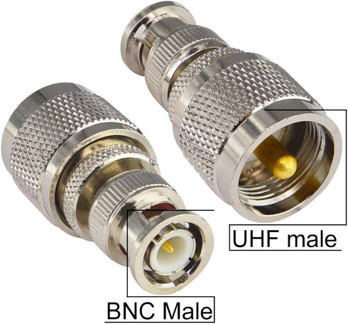 BNC to UHF 4 Type 8 PCS RF Connector Kit Coaxial BNC Male Female to UHF Male Female RF BNC UHF Radios Adapter Kit for Antennas Wireless LAN Device...
