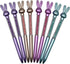 Maydahui 24PCS Retractable Rabbit Ballpoint Pen Colorful Crystal Quicksand Pen Cute Animal Gem Pen Black Ink for Girls School Party...
