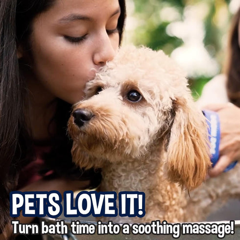 Bodhi Dog Shampoo Brush, Grooming Shampoo Brush for Pets, Short Hair Dog Scrubber, Blue, 2 Count...