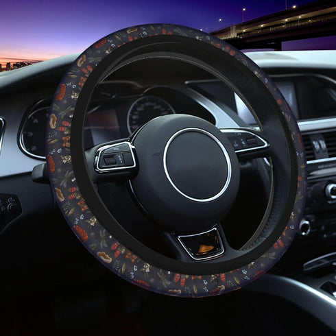 Car Accessory Plant Steering Wheel Cover for Men Women Girls Universal 15 Inch, Breathable, Sweat Absorbent, Anti Slip, Stylish, Car Accessories S...