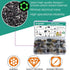 Electric Motor Carbon Brushes Set - 40 Pack Replacement Repair Kit with 10 Sizes, Suitable for Repair Power Tools Part...