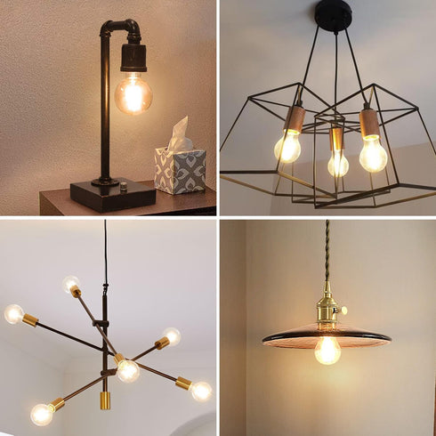 G16.5 LED Light Bulbs 60 watt, Globe Small Light Bulb, E26 Bulb Neutral White 4000K, Led Edison Bulb 6W for Celling Fan, Chandelier, Vanity Light ...