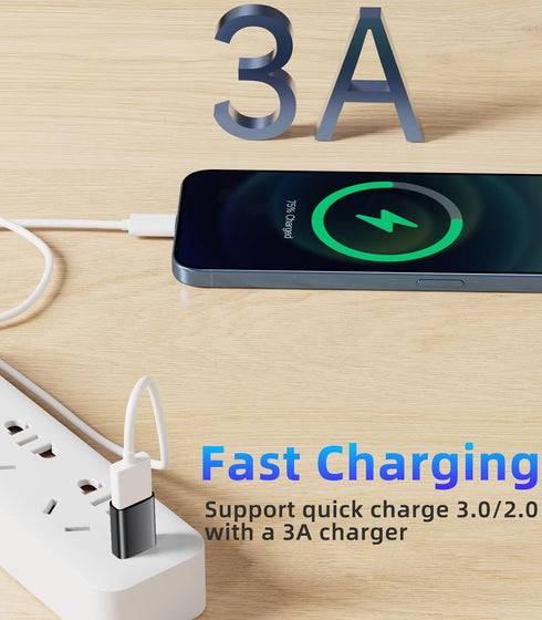 MoKo USB C to USB Adapter 10Gbps, USB C 3.2 Gen 2 Male to USB A Female Adapter Compatible with iPhone 15 Pro Max, MacBook Pro, iPad, iMac and Thun...