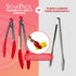 StarPack Premium Silicone Kitchen Tongs Set of 2 (9-Inch & 12-Inch) - Stainless Steel with Non-Stick Silicone Tips, High Heat Resistant to 480°F, ...