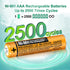 4 Pack HHR-65AAABU NI-MH Rechargeable Battery for Panasonic 1.2V 630mAh AAA Battery for Cordless Phones...