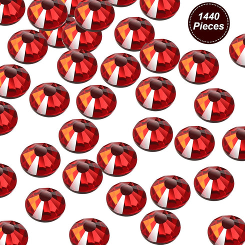 WILLBOND 1440 Pcs Hotfix Rhinestones Crystals Clear AB Crystals Round Flatback Gems Glass Stones Crystal Rhinestones Bulk for Crafts Clothing Danc...