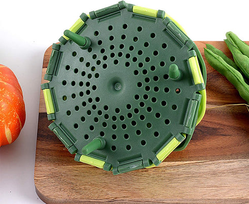 Lotus steamer basket, Folding Steamer,BPA-Free,Green Kitchenware Accessory, Non-Scratch Silicone cookware...