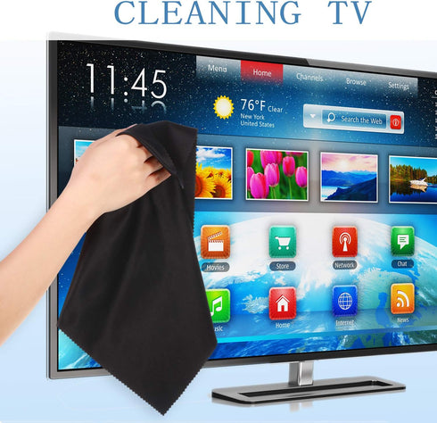 Frienda 12 Pack Large Microfiber Glass Cleaning Cloths 12 x 12 Inch Oversized Eyeglass Sunglasses Cleaning Cloths for Electronics Glasses Screens ...