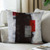 Red and Grey Abstract Art Pillow Cover, Modern Black White Wall Decorative Throw Pillows Cushion Cover for Bedroom Sofa Living Room 18 x 18 Inch S...