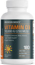 Bronson Vitamin D3 10,000 IU (250 MCG) for Healthy Muscle Function and Immune Support, Non-GMO, 180 Tablets...