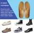 Thin Leather Insoles for Men Arch Support Insoles for Pain Relief Heel Spurs Plantar Fasciitis Orthotic Insoles for Men Thin Shoe Soles with Semi-...