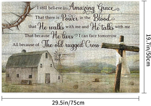 WZVZGZ I Still Believe in Amazing Grace Jigsaw Puzzles 300 Pieces for Adults Puzzles for Adults and Children Home Decoration 300 pcs...