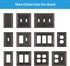 DEWENWILS Double Decorator Wall plates, Aged Bronze Outlet Covers, Metal Face Plates for Electrical Outlets, GFCI, Dimmer Switch, 2-Pack...