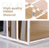 SANRUI Acrylic File Mail Desktop Organizer Sorters,3 Compartments Laddered Clear Desk Letter Organizer Office Document Sorter,Multifunction Envelo...