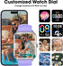Smart Watch, Fitness Tracker with Heart Rate Monitor, Blood Oxygen, Sleep Tracking, 1.5 Inch Touchscreen Smartwatch for Android iOS Swimming Water...
