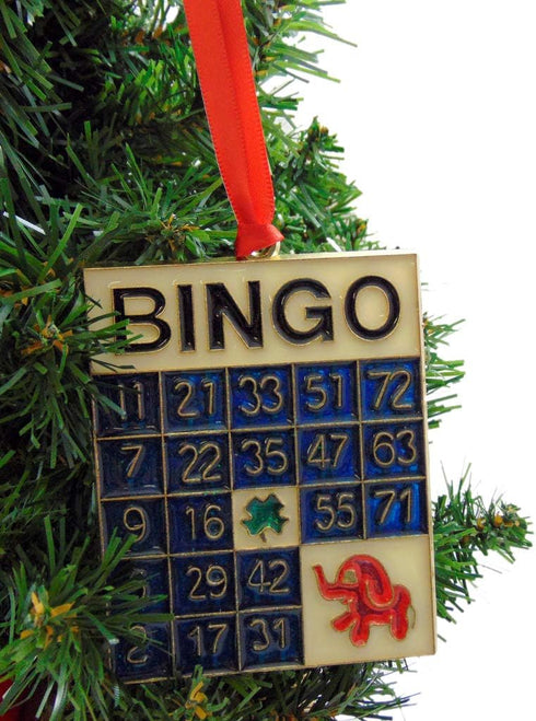 Bingo Ornament Christmas Tree Decoration Keepsake Acrylic Game Card Holiday Home Decor...