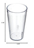 Carlisle FoodService Products Stackable Tumbler with Pebbled Exterior for Restaurants, Cafeterias, And Fast Food, Plastic, 12 Ounces, Clear, (Pack...