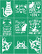 Silk Screen Stencils Self Adhesive Stencils Reusable Chalk Mesh Transfer Cat Mama Coffee Sign Cute Cat Stencils for Painting on Wood DIY T-Shirt P...
