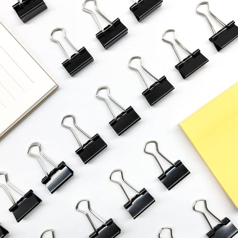 120Pcs Mini Binder Clips, 5/8 inch(15mm), Paper Clamps Small Size for Office Supplies, Black...