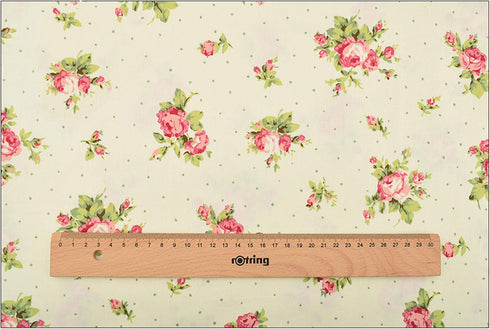 Hanjunzhao Vintage Rose Floral Plaid Fat Quarters Fabric Bundles for Quilting Sewing Crafting,18 x 22 inches...