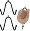 Cowboy Hat Rack for Wall Hat Holder Organizer Western Hat Hanger Hooks Cap Wall Mount Storage (2)...