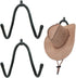 Cowboy Hat Rack for Wall Hat Holder Organizer Western Hat Hanger Hooks Cap Wall Mount Storage (2)...