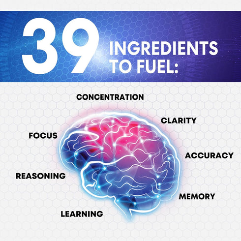 Brain Supplements for Memory and Focus, Nootropic Support for Concentration, Clarity, Energy, Brain Health with Bacopa, Cognitive Vitamins, Phosph...