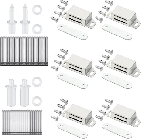 125 Pieces Plantation Shutter Repair Kit Repair Plantation Shutters Magnets Shutter Staples Replacement Shutter Pins Cabinet Magnets for Shutter, ...