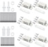 125 Pieces Plantation Shutter Repair Kit Repair Plantation Shutters Magnets Shutter Staples Replacement Shutter Pins Cabinet Magnets for Shutter, ...