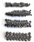 Set of Czech Glass Fire Polished Beads in Jet Black Color for Making Jewelry and Crafts - Different Sizes 3 mm, 4 mm, 6 mm, 8 mm. Total 275 Pieces...