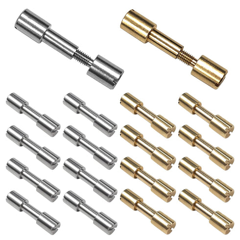 16 Sets Brass Bracket Bolt Fasteners and Stainless Steel Bracket Bolt Fasteners Tool Knife Handle Pins Knife Making Supplies Tactical Lock Rivets ...