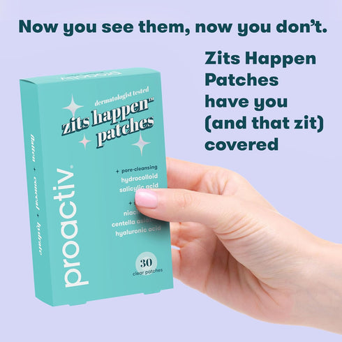 Proactiv Zits Happen® Hydrocolloid Acne Patches- Pimple Patches for Face and Back Acne with Pore Cleansing Salicylic Acid- 30 Count...
