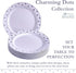 Silver Spoons Disposable Plates For Party - (20 Piece) Heavy Duty Disposable Dinner Set 7.5” , Fine Dining Plastic Dishes For Elegant China Look, ...