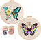 Konrisa Embroidery Kits with Butterfly Flower Pattern, Stamped Embroidery Starter Kit for Beginners Adults Needlepoint Kits Include Embroidery Fab...