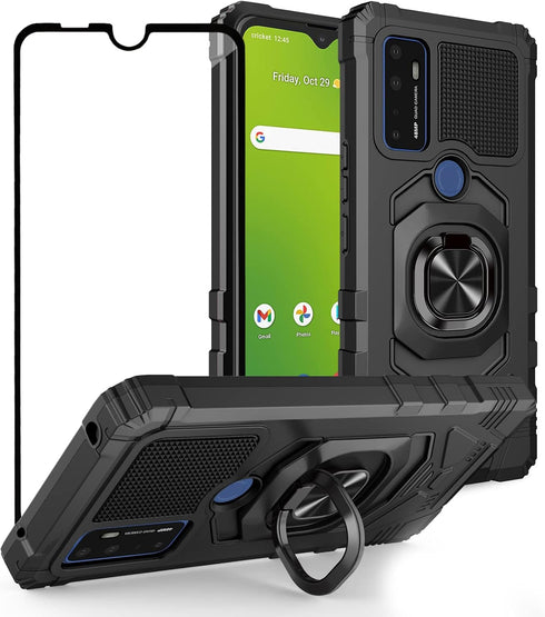 Ailiber for AT&T Radiant Max 5G 6.8"/Cricket Dream 5G /AT&T Fusion 5G/Cricket Innovate 5G Phone Case with Screen Protector, Ring Magnetic Car Moun...